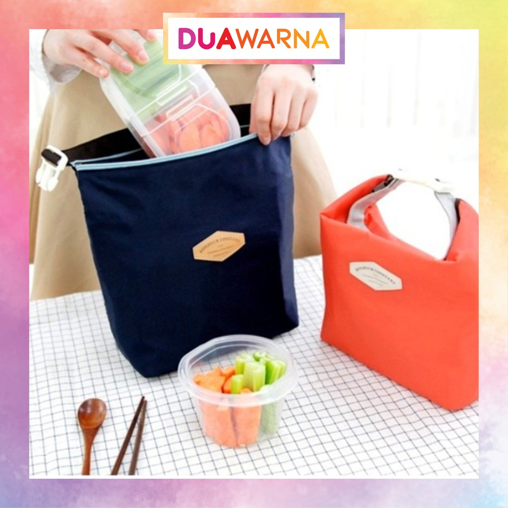 DuaWarna Tas Bekal Warna  Warni  Tahan Panas Iconic 