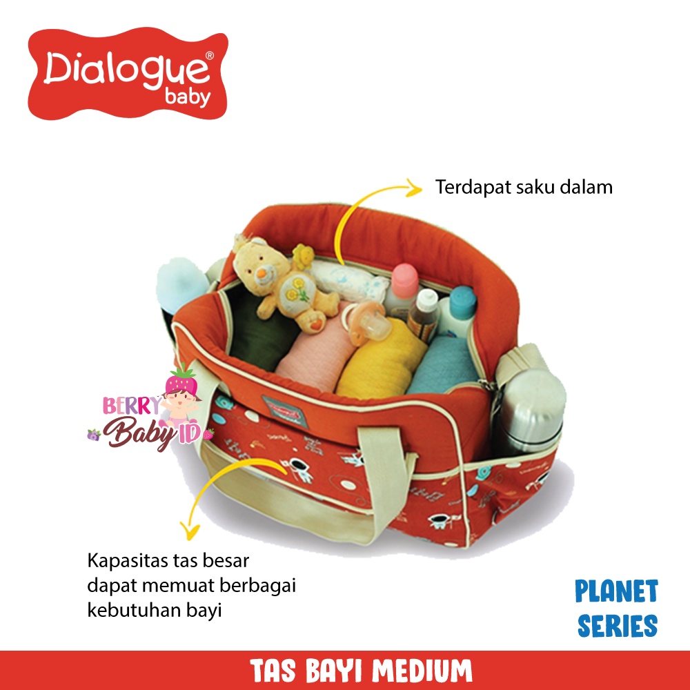 Dialogue Tas Bayi Medium Travel Bag Diaper Bag Planet Series DGT7252 Berry Mart