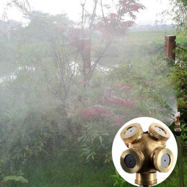 Alat Penyiram Taman Sprinkler Spray Nozzle Air Irigasi Taman Copper 4 Holes