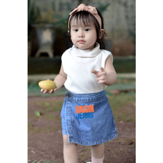 Rocela Rok Celana Jeans Anak Rok Jeans Anak Perempuan Snow Wash Umur 1-7 tahun