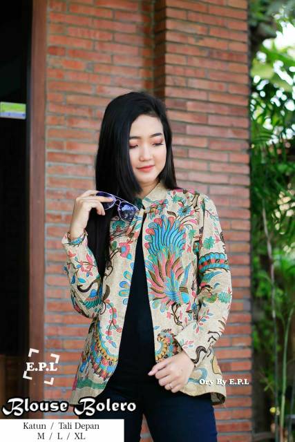 GESER =》》ATASAN BLAZER BATIK WANITA MOTIF BATIK-1
