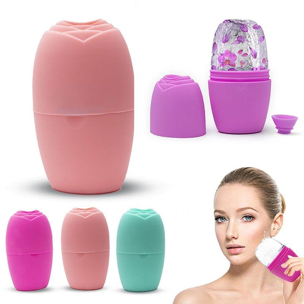 AUGUSTINA Freezable Ice Face Roller Body Ice Massager Roller Ice Roller for Eye Cold Therapy Facial Icing Tool Shrink Pores Skin Care Tool Lifting Contour Alleviate Puffiness Silicone Ice Cube Mold/Multicolor