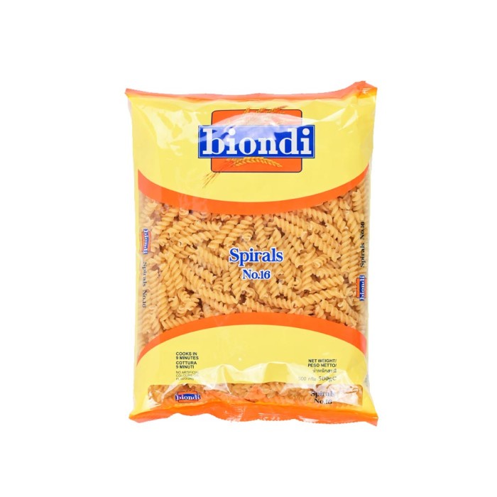 

pasta-aneka- biondi spirals no.16 500 g -aneka-pasta.