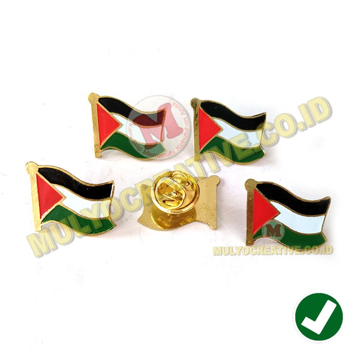 Flag Pin Palestina Murah Pin Bendera Negara Palestina Bahan Kuningan Shopee Indonesia