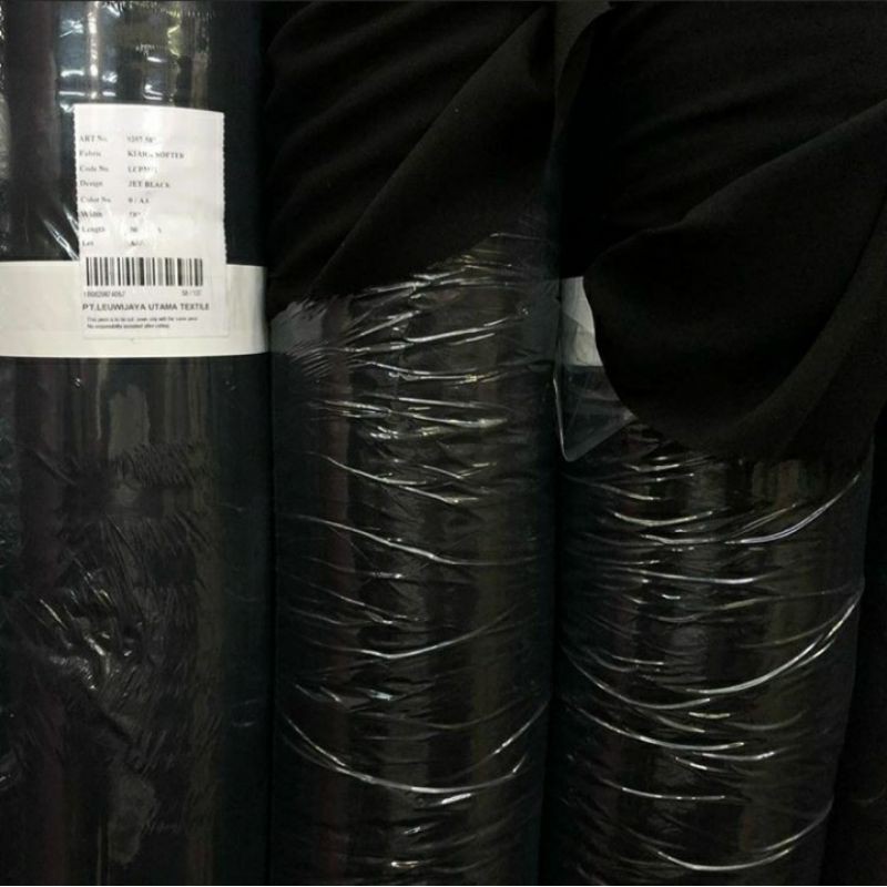 kain Abaya / Kain abaya arab Jetblack / Hitam Pekat / flowly