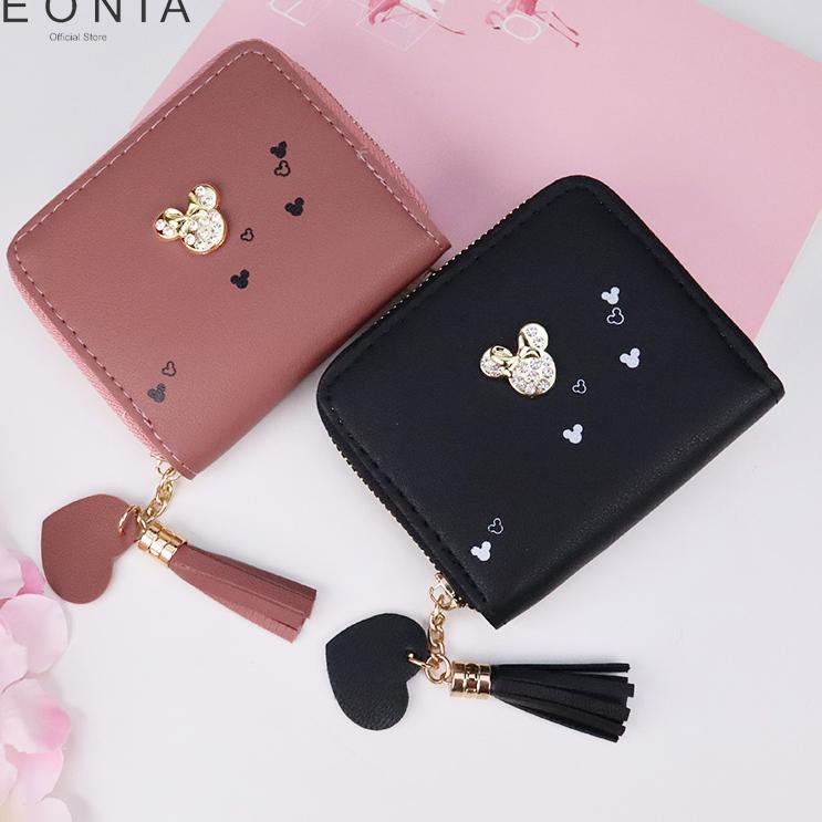 R6P4 Peonia Dompet Wanita Kecil Lipat Wallet Koin Import Outdoor Trendy Korea Fashion- MICKEY YOUNG