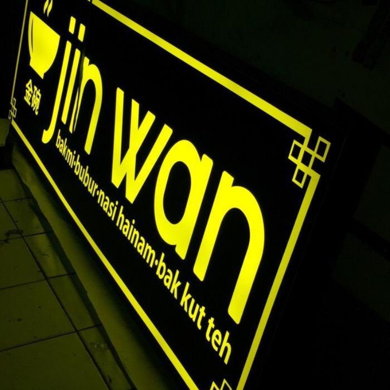 neon box persegi panjang custom