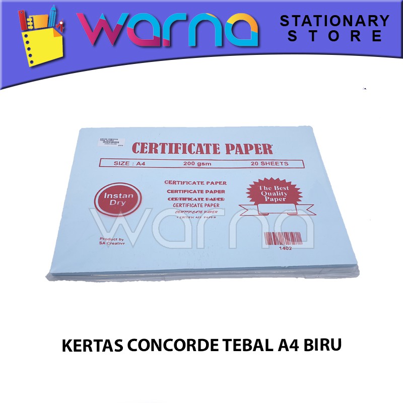 

CONCORDE PAPER /KERTAS CONCORDE TEBAL A4 220 GSM