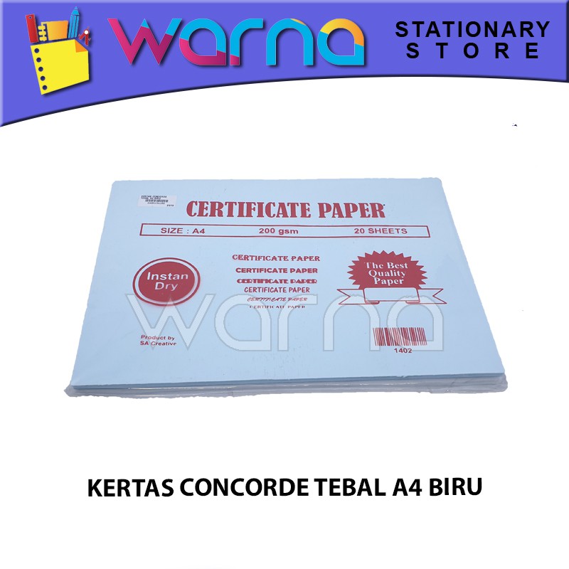 Jual Concorde Paper Kertas Concorde Tebal A4 220 Gsm Shopee Indonesia