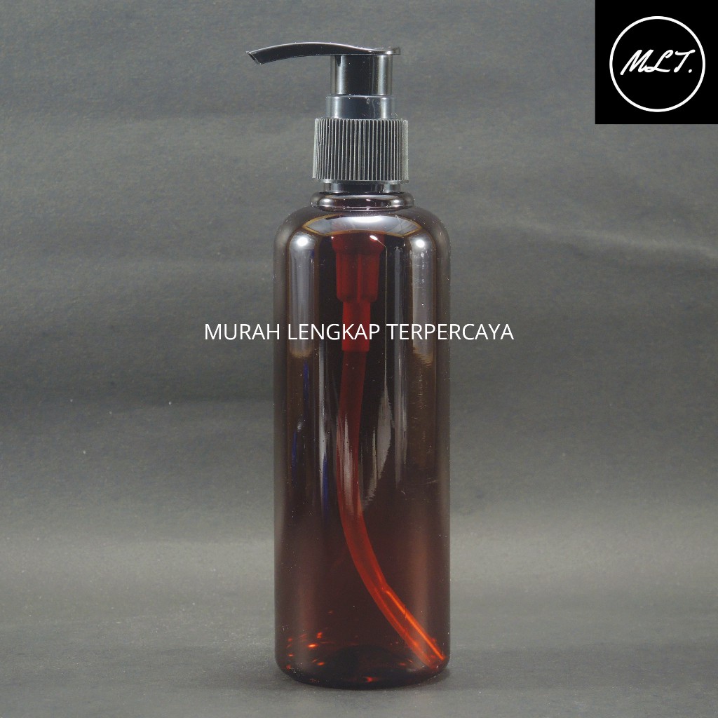 BOTOL PUMP LOTION 250ML AMBER COKLAT