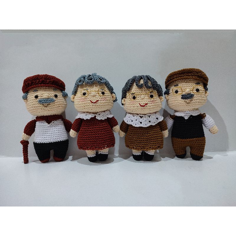 Boneka Rajut Couple Kakek Nenek (Grandparents)