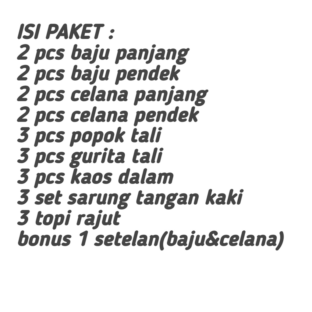 Paket Hemat Perlengkapan Bayi Baru Lahir Paket Hadiah Set Pakaian Bayi Baru Lahir isi 27 Pcs