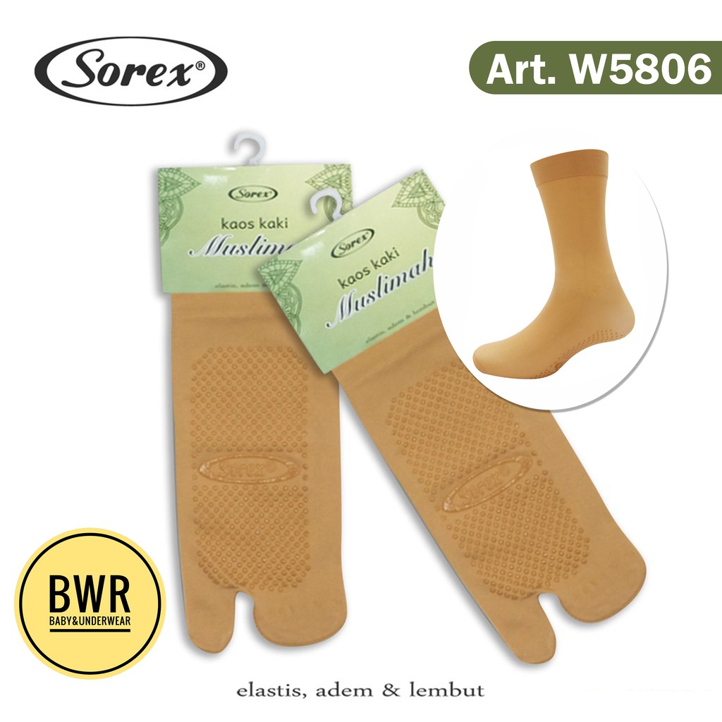 Kaos Kaki Sorex W5806 Jempol | Kaos Kaki Muslimah Panjang [ High ] - Bwr