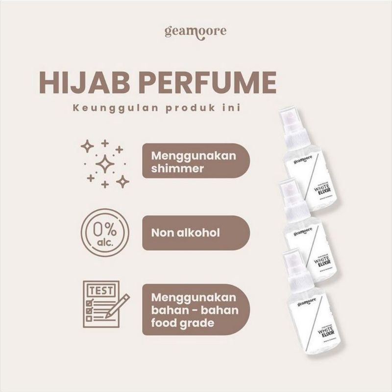 HIJAB PARFUME GEAMOORE 50ML / Geamoore Hijab Parfume With Shimmer Spray 50ml