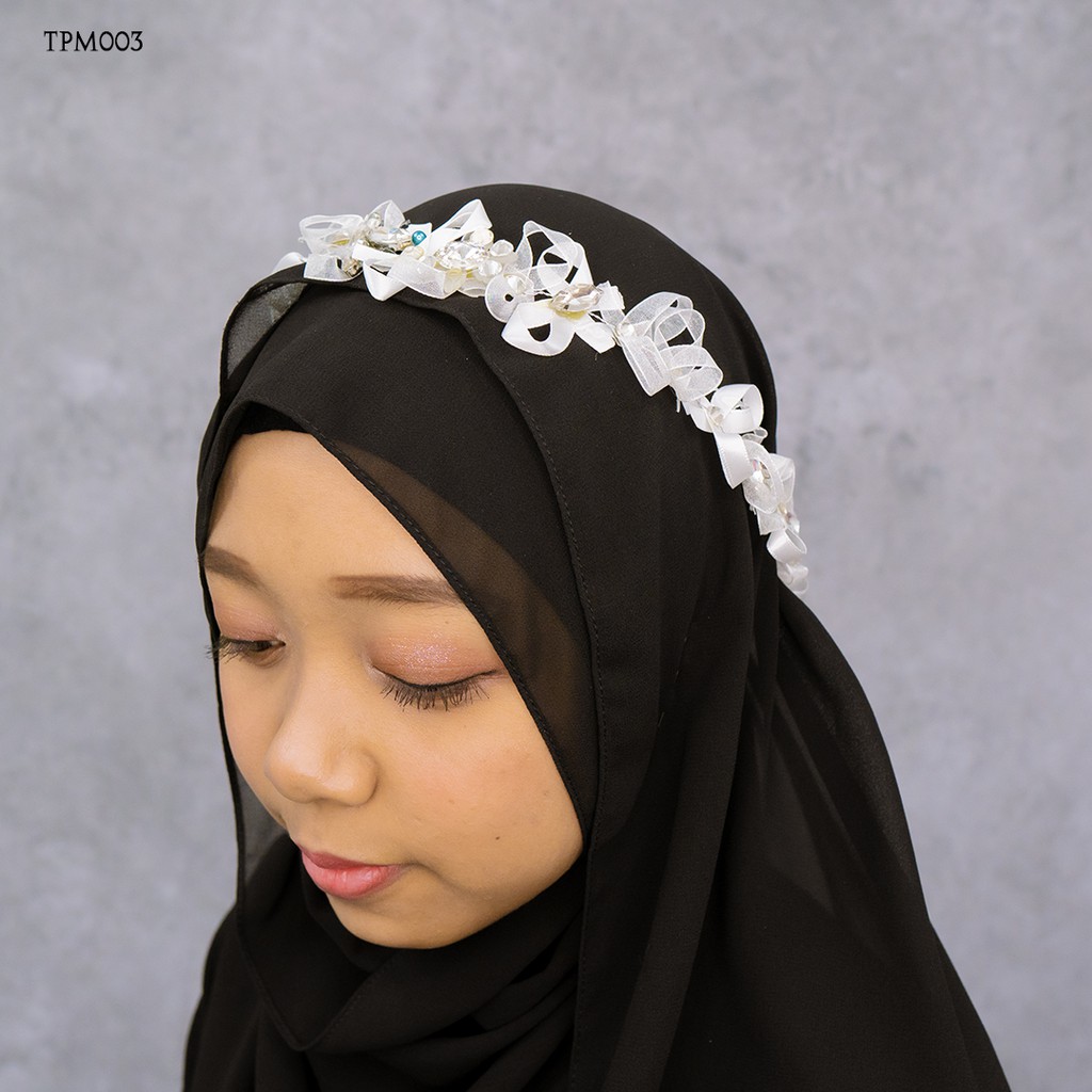 [PRODUK TERLARIS] AKSESORIS FASHION TIARA HIJAB PERNIKAHAN PESTA TPM003