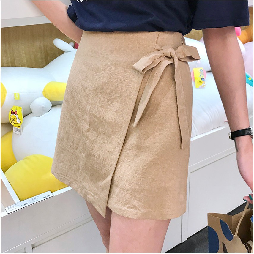 Duty Linen Wrap Skirt