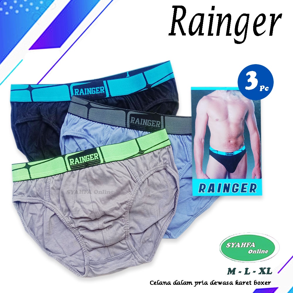 [ isi 3 Pccs ] Cd Rainger 006 | Celana Dalam Pria | Cd Karet Boxer TOKO KL