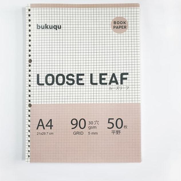 xvd.&gt;821ZE  A4 Bookpaper Loose leaf - GRID by Bukuqu
