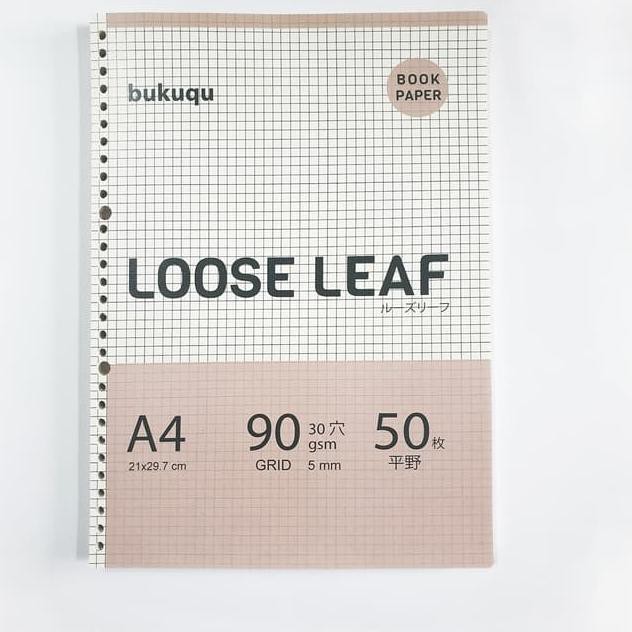 

xvd.!>821ZE A4 Bookpaper Loose leaf - GRID by Bukuqu