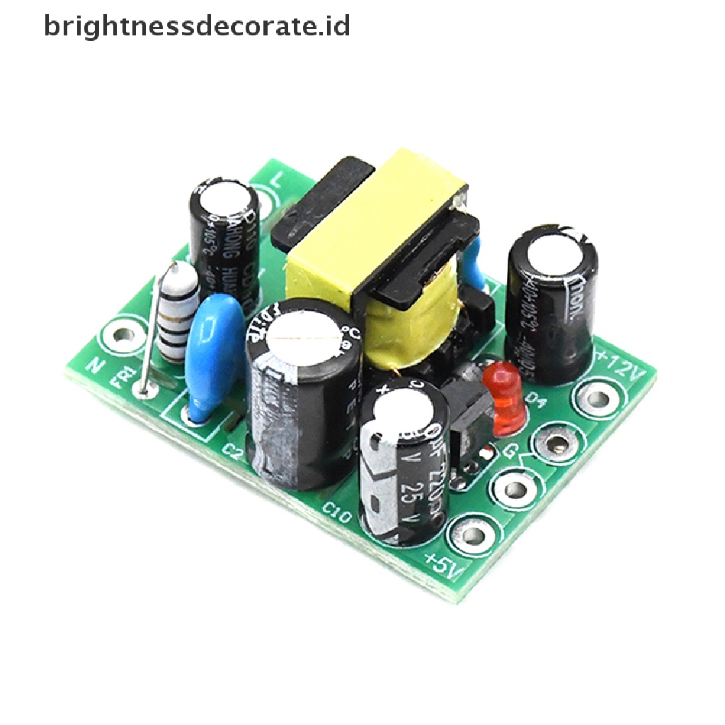 Papan Modul Konverter Mini Ac110V 220v Ke Dc 12v 0.2a + 5v