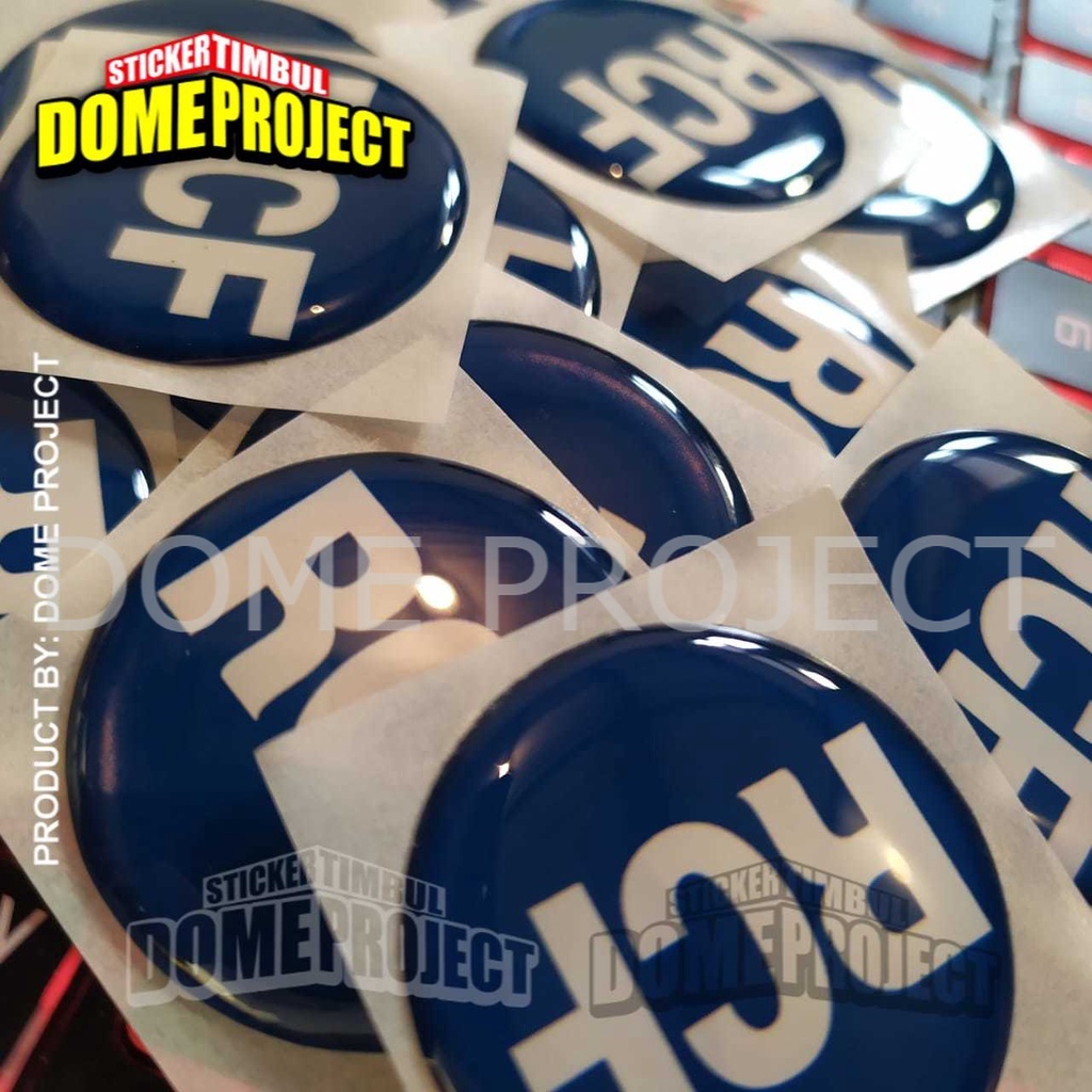 EMBLEM STIKER RCF SOUND STIKER AUDIO STICKER LENTUR 3D BENTUK KOTAK DIAMETER 35MM