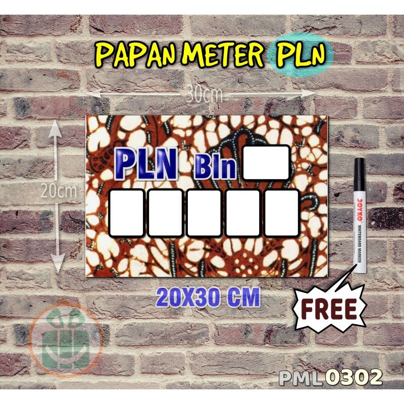 

SBC Papan Meter Listrik PLN PAM motif Unik - Batik 02