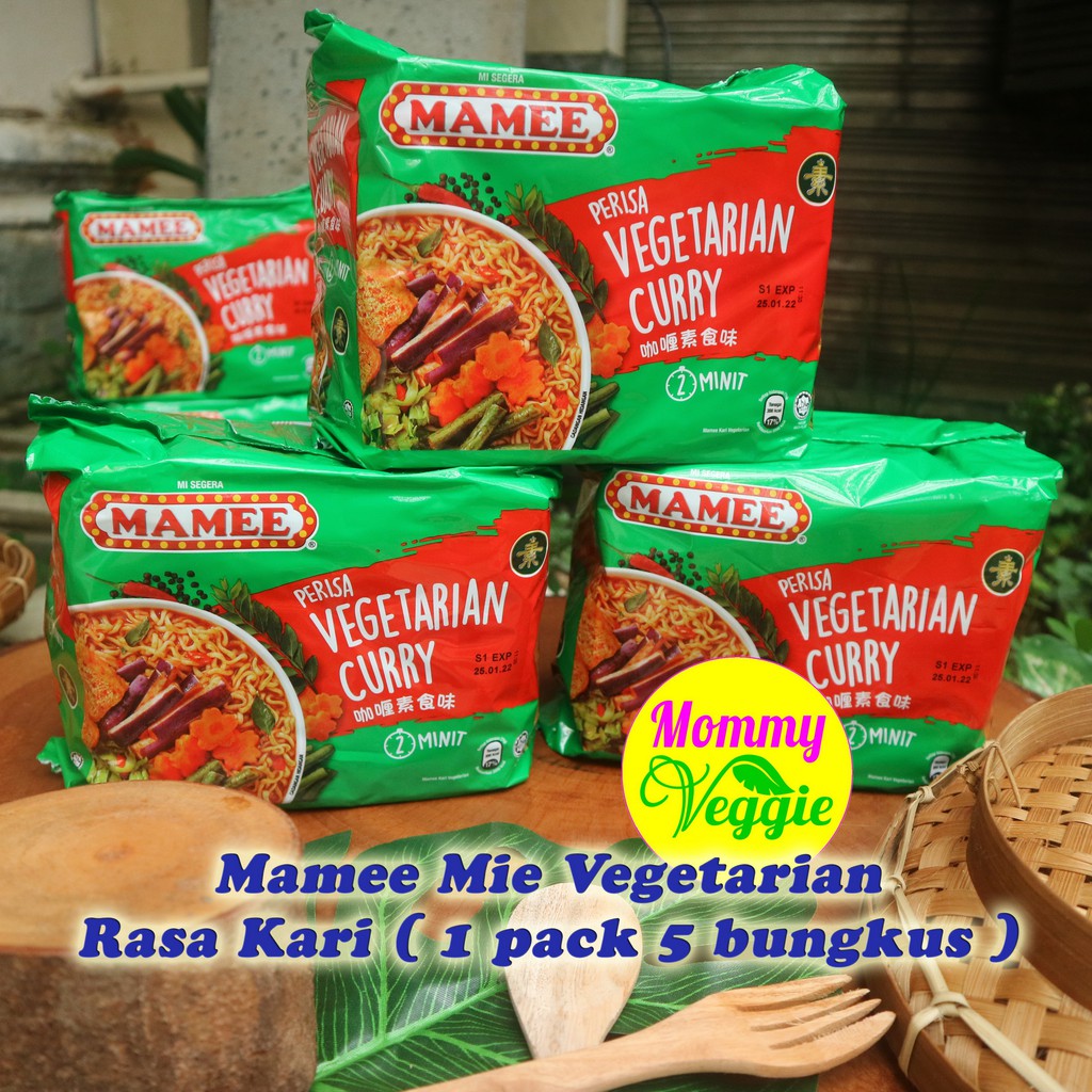

mamee vegetarian | mamee mie vegetarian rasa kari | 1 pack 5 bungkus