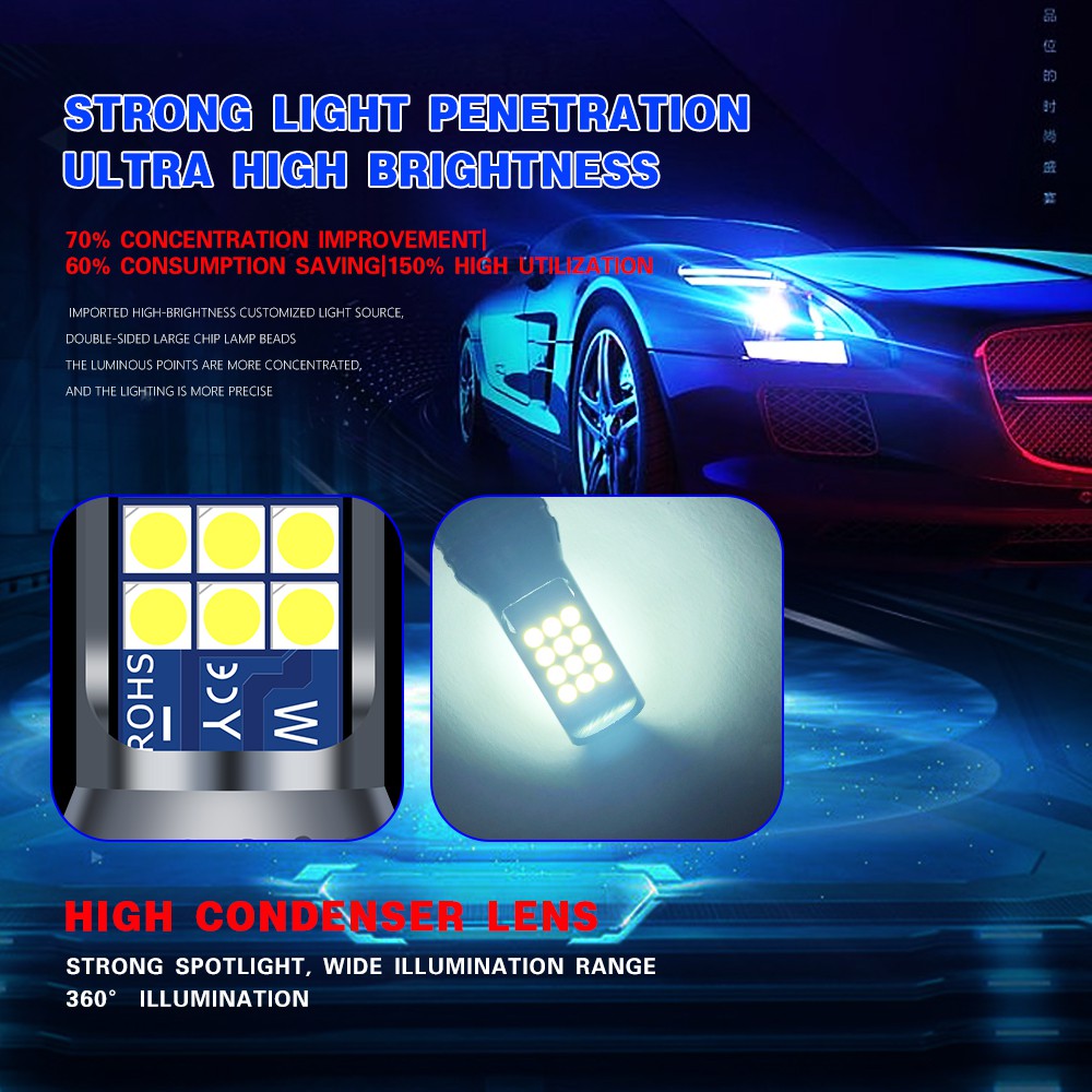 2Pcs Lampu Kabut LED 24SMD Dua Warna H8 H11 H3 H4 H7 9005 9006 Untuk Mobil