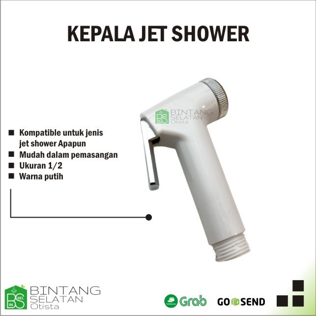 KEPALA JET SHOWER SEMPROTAN TOILET PUTIH MURAH EKONOMIS