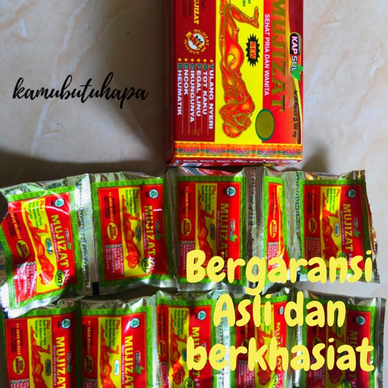 MUJIZAT Obat Herbal kapsul mukjizat PALING MURAH, Obat Asam Urat, Pegal Linu, Sakit Pinggang Rematik-1