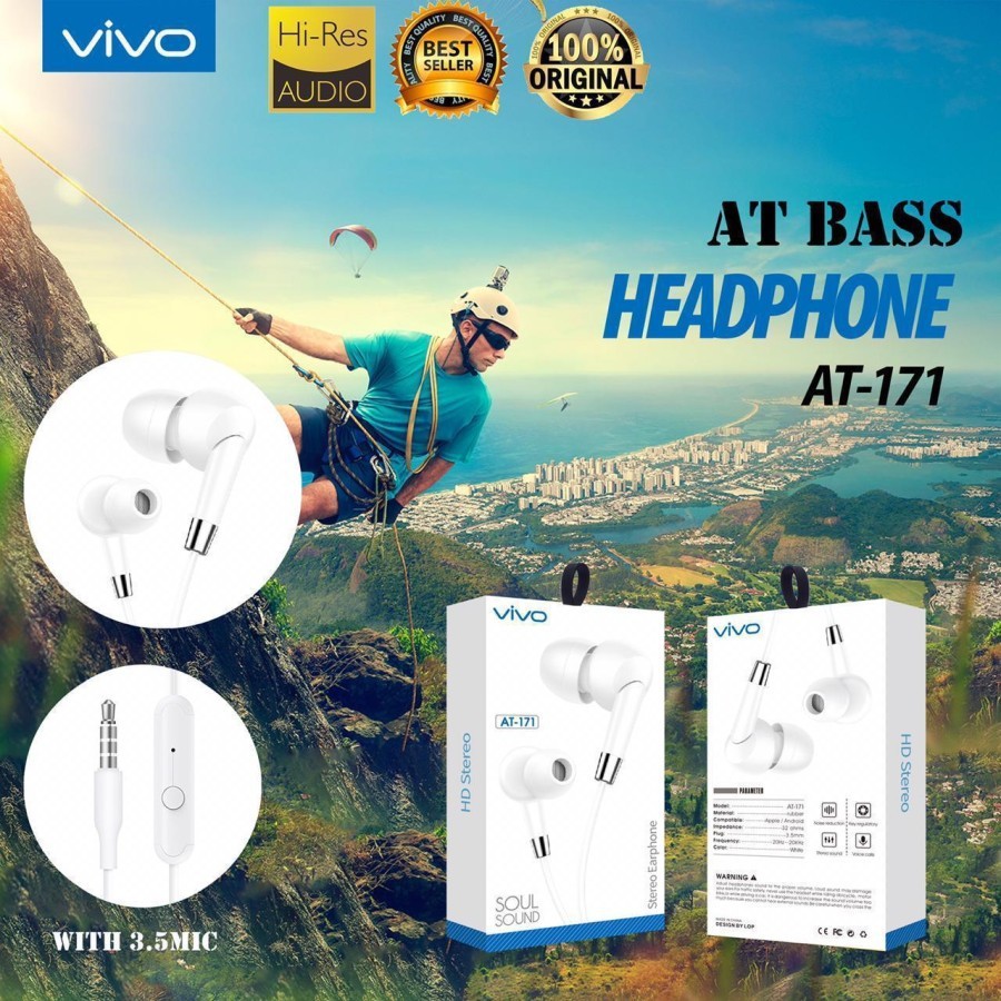VIVO AT-171 - Headset VIVO AT-171 Universal Mic Bisa Telepon