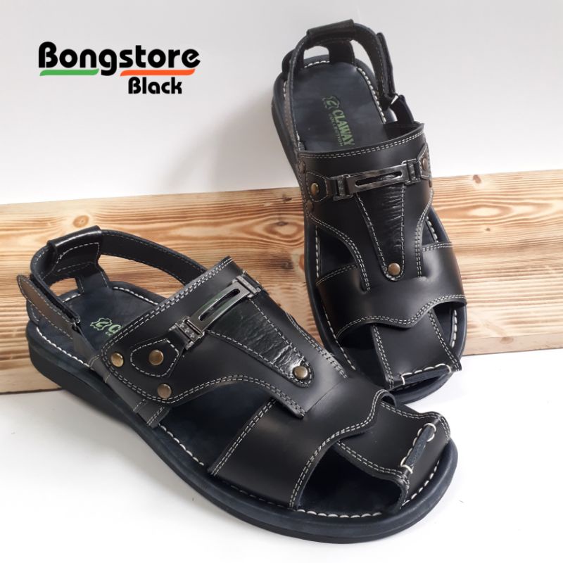 Sepatu sandal pria tali kulit asli sandal pria slide tali kulit asli sandal sepatu pria casual