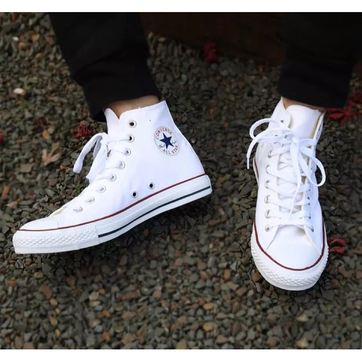 Sepatu Converse CT All Star Classic Full All Optical Off White Putih Polos High Tinggi Boots