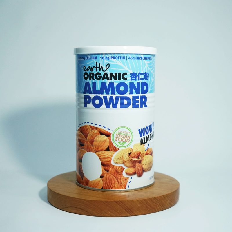 Organic Almond Powder 500gr / EL Kaleng Sesuai Gambar