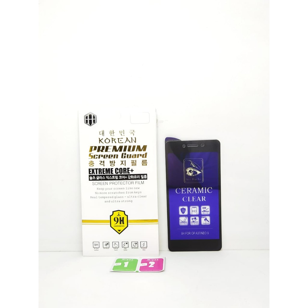 Ceramic CLEAR ANTI BLUE Oppo Neo 9 A37 5.0 inch Screen Protector Full Layar No Sidik Jari Anti Broke