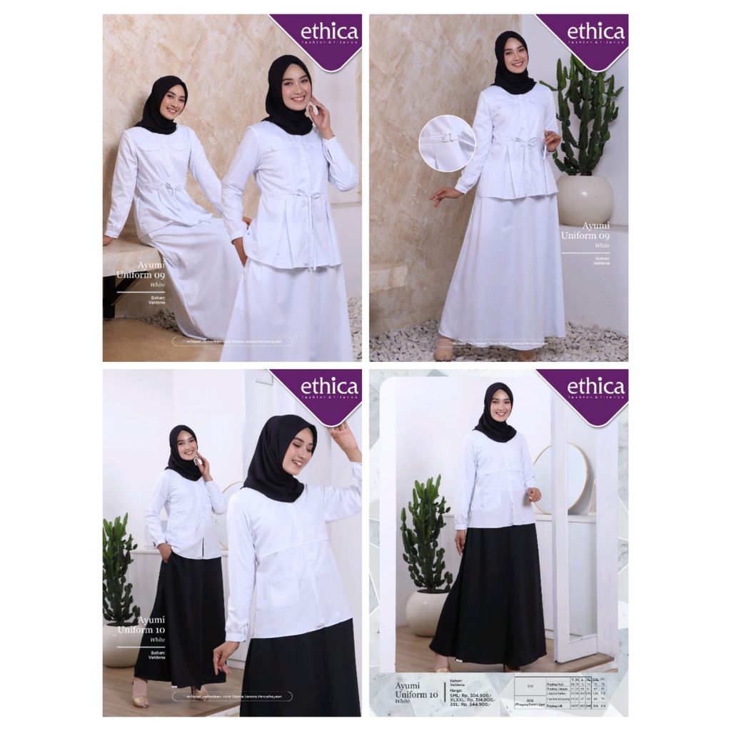 ETHICA// AYUMI UNIFORM 09 WHITE/AYUMI UNIFORM 10 WHITE