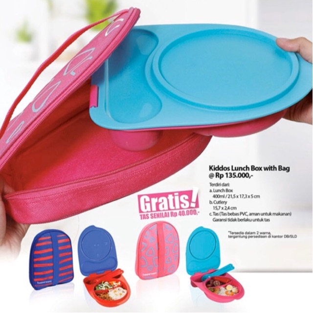 Kiddos Lunch Box Tupperware ORI no KW 