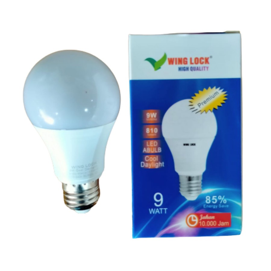 LAMPU LED WING LOCK 9 WATT PREMIUM BOHLAM LED GARANSI 1 TAHUN