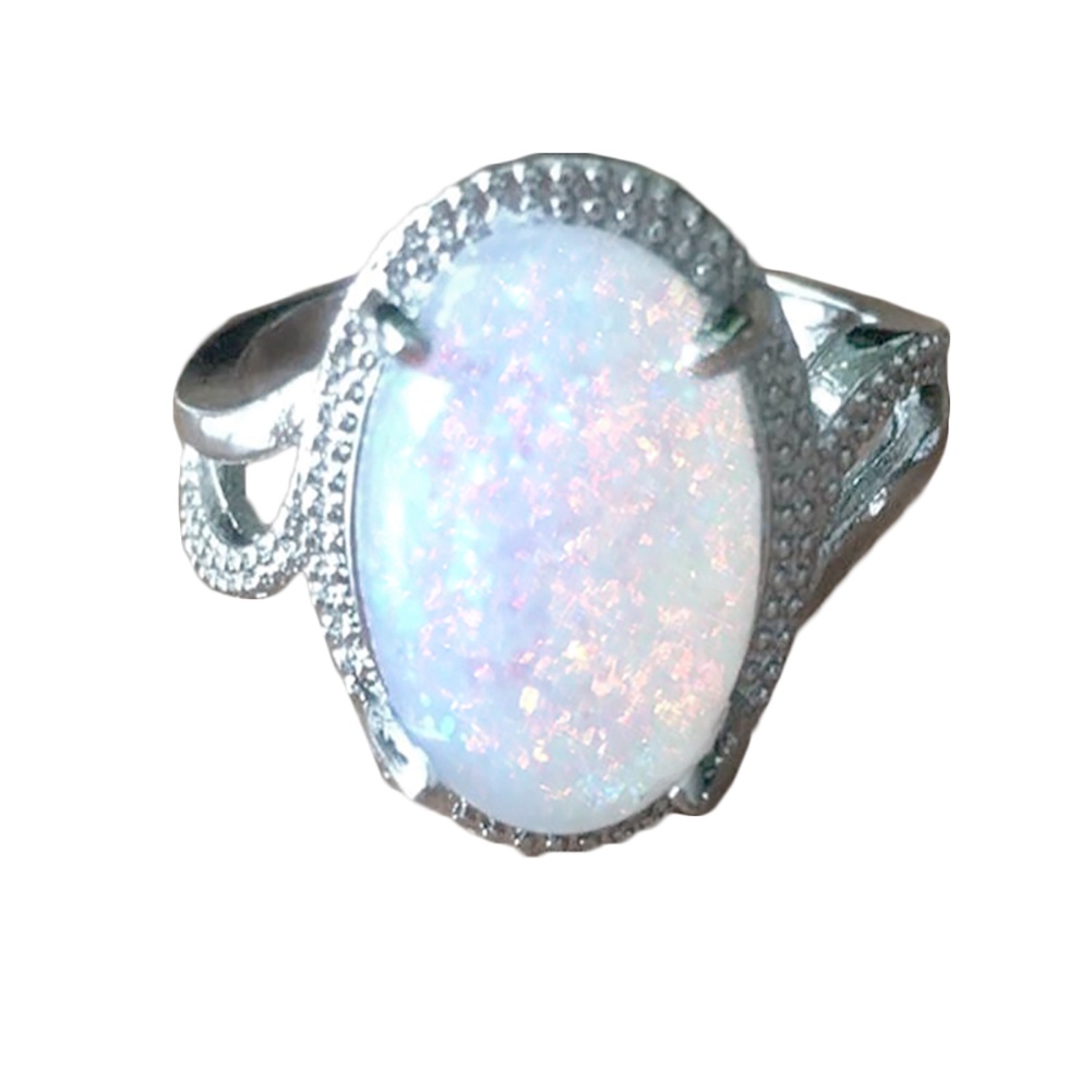 Hu Hu Hu Hu Hu Alat Bantu Pasang Kacamata♡ Cincin Batu Opal Imitasi Bentuk Oval Untuk Wanita