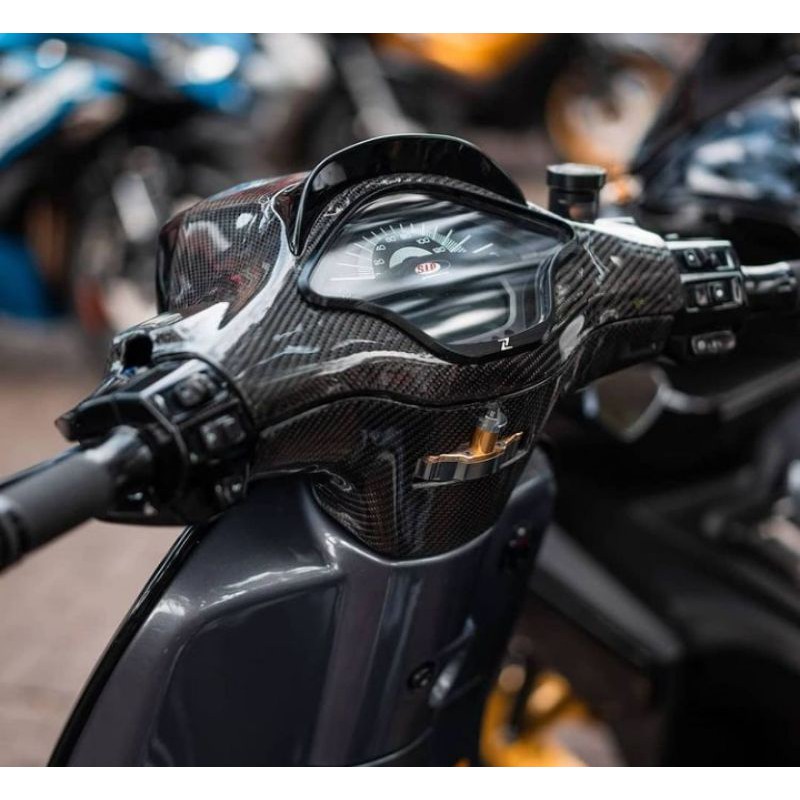 Batok Vespa Sprint / Head Vespa Sprint Carbon Kevlar