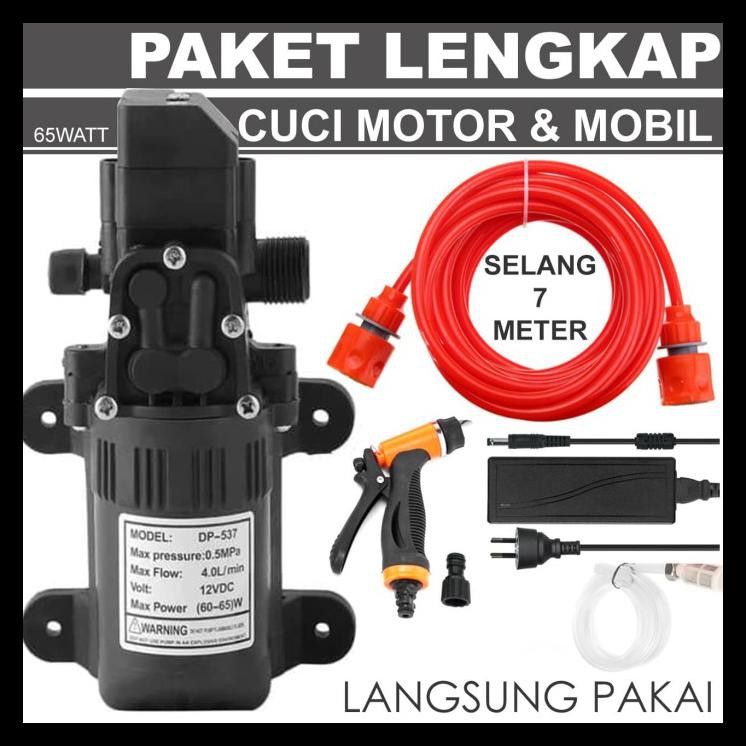 DISKON! Paket A Lengkap Pompa Air High Pressure Cuci AC | Cuci Motor Mobil
