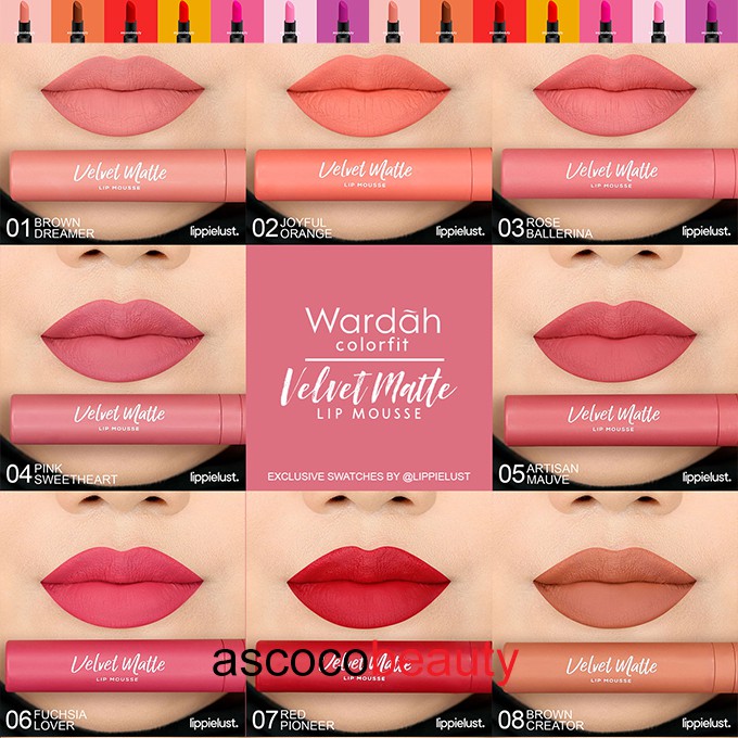 Wardah [NEW] Colorfit Velvet Matte Lip Mousse Cream Transferproof ✰ ascocobeauty ✰