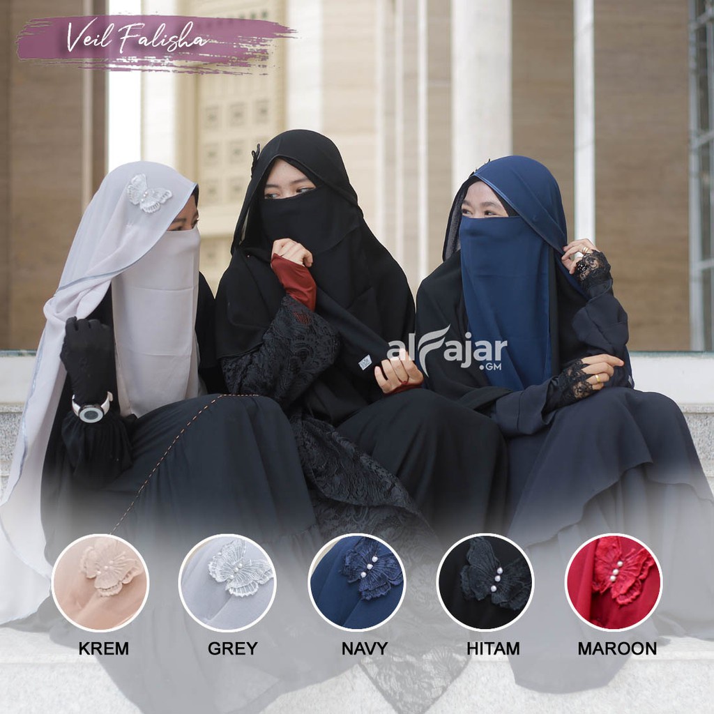 CADAR NIQOB BANDANA Veil Falisha Dua Layer by Alfajar