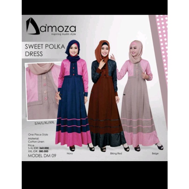Baju Busana Muslim Wanita Gamis Merk Damoza Model 09