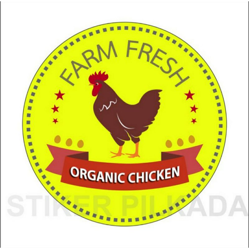 

STIKER VINYL LABEL AYAM ORGANIC UK.10x10CM