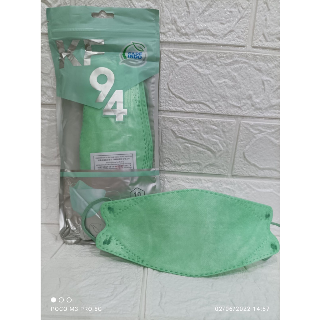 MASKER KF94 MOUSON ISI 10PC Masker KF 94 4ply Masker 4D EVO isi 10pcs-KF94 MINT 10pc
