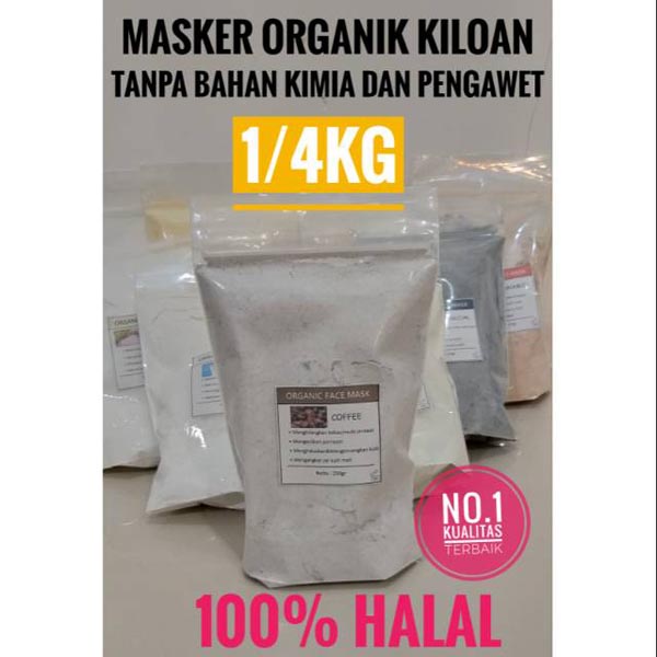 Masker Organik Kiloan/  masker Kiloan 250gr