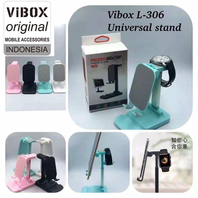 HOLDER MEJA FOLDING PHONE STAND VIBOX ORIGINAL HANDPHONE FOLDING DESKTOP HD23 / L306