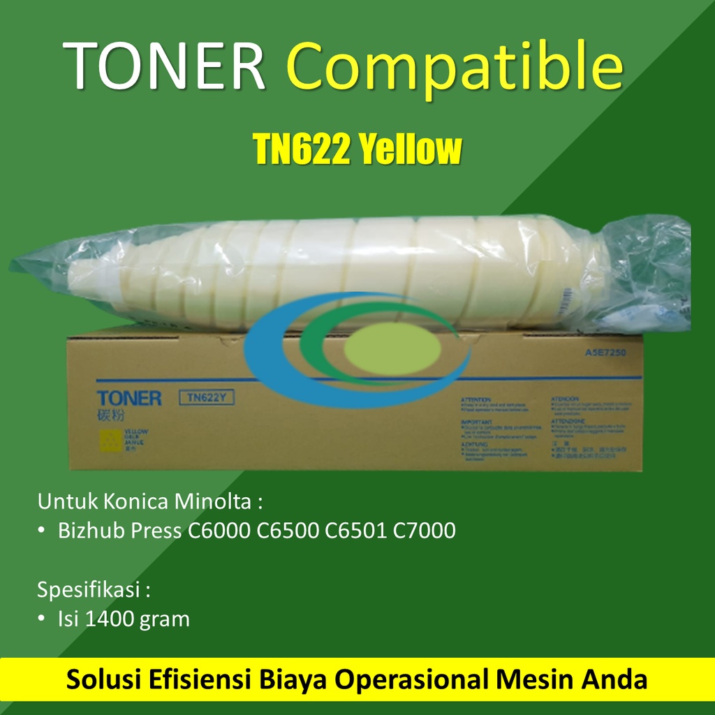 Toner Tn622 Yellow Compatible Konica Minolta Bizhub C1100, C6000, C7000, C6501, C6500, C280, C360, C