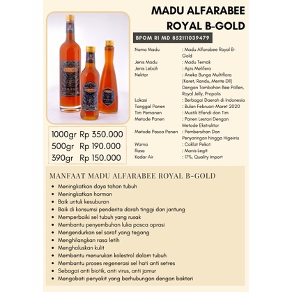 

Madu Alfarabee Royal B Gold